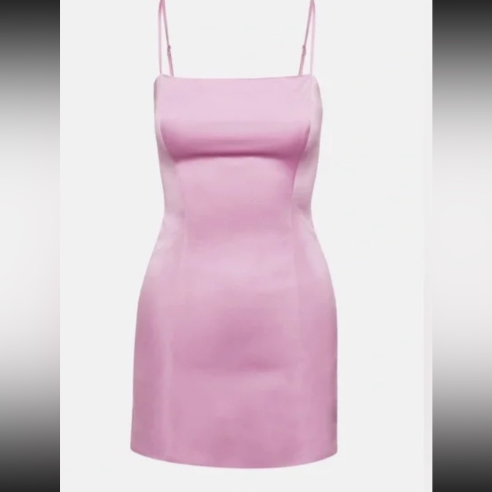 NEW Aritzia shimmer satin mini dress in pink/purple size 8
